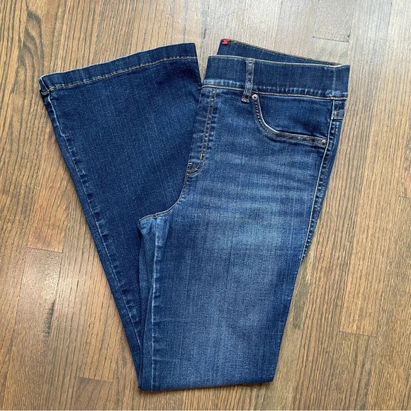 Spanx Wide Leg Jeans in Midnight Shade size Large - Picture 3 of 15